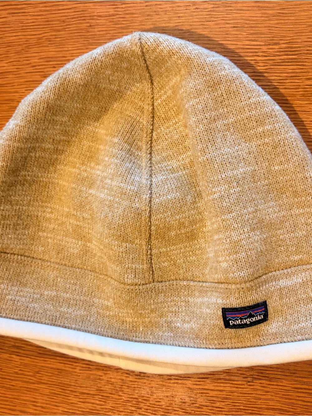 Patagonia Heathered Tan Beanie - Soft Warm Knit Medium